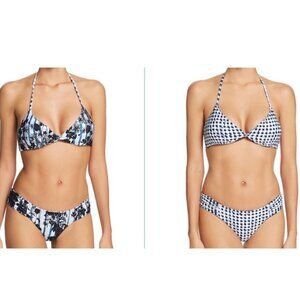 NWT Lucky Brand On the Grid 2 in 1 Reversible Two Piece Bikini Set size XS
